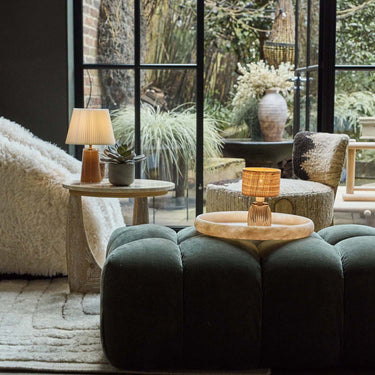 Foxham Upholstered Bench styled in a living space