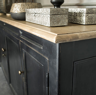 Manoir Sideboard door detail and cabinet storage