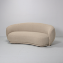 Fleur Sofa in beige, three seater upholstered sofa