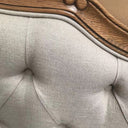 French Provincial Queen Headboard Beige Linen Oak