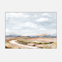 Track Print canvas artwork in a natural frame