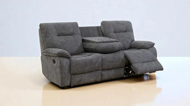 Titan 3 Seater Manual Recliner with Console - Grey