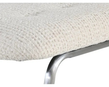 Indra Cantilever Dining Chair – Chrome & Greige