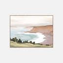 Tas Print canvas artwork in a natural frame