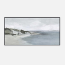 Oasis Print panoramic canvas artwork in a black frame