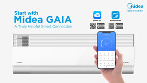 Midea Gaia Series 2.6KW Air Purifying Heat Pump / AC Hi-Wall Inverter with Wifi Control - No Installation