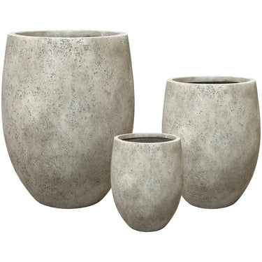 Tall Fibre Cement Planter Set of 3 in beige at Online8 Furniture Auckland NZ