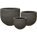 Fibre Cement Planter Set of 3 in chocolate at Online8 Furniture Auckland NZ