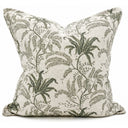 Snugg & Co green floral herringbone cushion, 550 x 550mm square