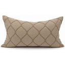 Snugg & Co diamond embroidered natural linen lumbar cushion, 400 x 600mm