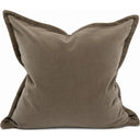 Snugg & Co beige cotton velvet cushion, 550 x 550mm square