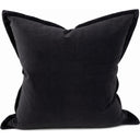 Snugg & Co black cotton velvet cushion, 550 x 550mm square