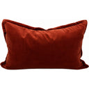 Snugg & Co burnt terracotta velvet lumbar cushion, 400 x 600mm