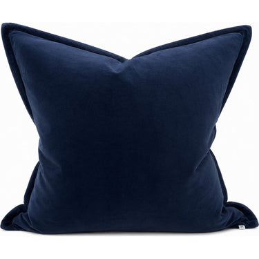 Snugg & Co royal blue cotton velvet cushion, 550 x 550mm square