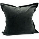 Snugg & Co military green cotton velvet cushion, 550 x 550mm square
