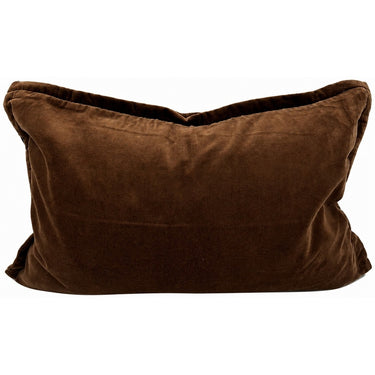 Snugg & Co camel brown velvet lumbar cushion, 400 x 600mm