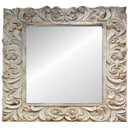 Vintage large ornate wall mirror in antique marble finish, 1150 x 1400mm