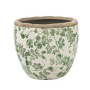 Ceramic Vase - Green & White 17cm at Online8 Furniture Auckland NZ