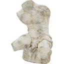 Belvedere torso statue in antique stone finish, 580mm tall, with draped fabric detail