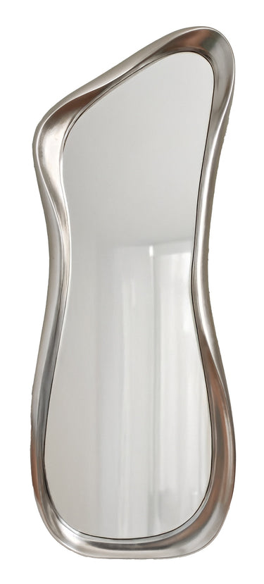 Tall vintage silver abstract mirror, 690 x 1720mm