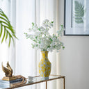 Plum Blossom Hexagonal Vase - Ming Yellow (36cm)
