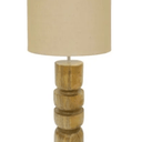 65Cm Hula Table W Linen Shade - Natural at online8 furniture store Auckland