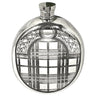 6oz Oval Sporran Pewter Hip Flask with Tartan Design at online8 furniture store Auckland