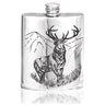 6oz Pewter Hip Flask with Highland Stag Design at online8 furniture store Auckland