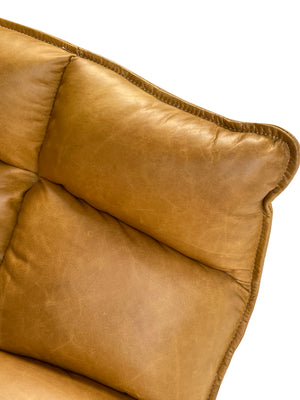 Club Chair - Tan Leather