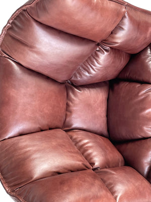 Club Chair - Brown Leather