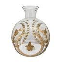 Oro Round Vase - Clear/Gold (27cm)