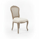 Vintage French Provincial Rattan Back Dining Chair - side view