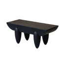 JONES Malawi bench and coffee table in recycled pine with brushed matt black finish