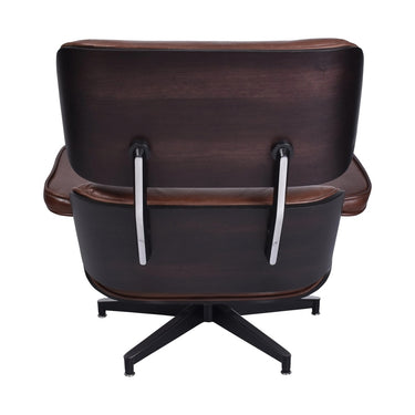Eames Chair & Footstool Vintage Cigar