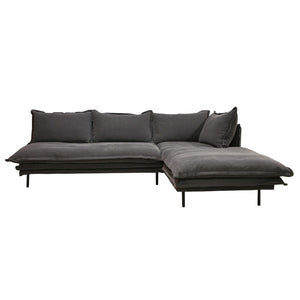 Louis Modular Slip Cover Sofa - Charcoal