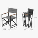 Xeta Outdoor Directors Chair Black / Natural