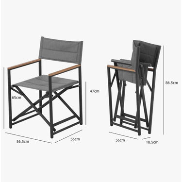 Xeta Outdoor Directors Chair Black / Natural