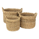 Briar Round Baskets w/Handles S/3