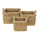 Briar Square Baskets w/Handles S/3