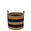 Jute Striped Baskets A/3 - Black/Natural alternate view