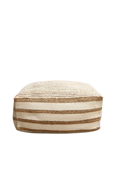 Navara Pouf natural with white styled in a living room