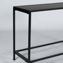 Frame Console in black iron, styled detail