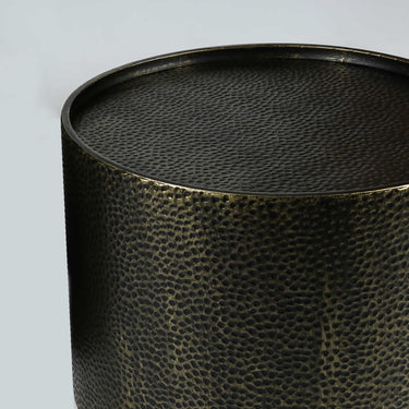 Drum coffee table set, styled detail