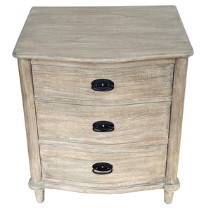 French Bedside Table 3 Drawer