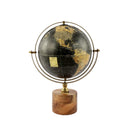 Global Traveller Papier Mache Globe 34cm with brassed aluminium frame and wood base at Online8 Furniture Auckland NZ