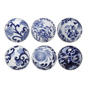 Chinoiserie Porcelain Orbs - Blue & White - Set of 6 (7.6cm)
