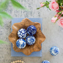 Chinoiserie Porcelain Orbs - Blue & White - Set of 6 (7.6cm)