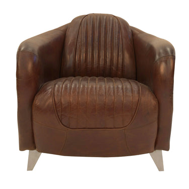Mustang Aged Leather Armchair - Vintage Cigar