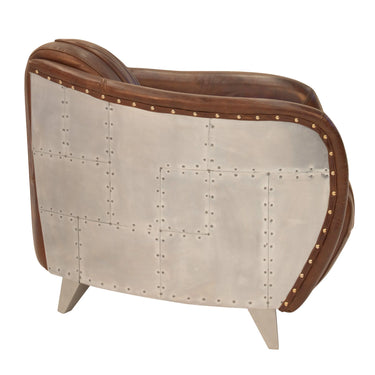 Mustang Aged Leather Armchair - Vintage Cigar