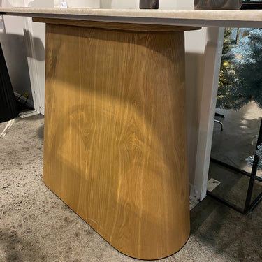 Axis Marble Hall Table 150cm - Natural & Grey